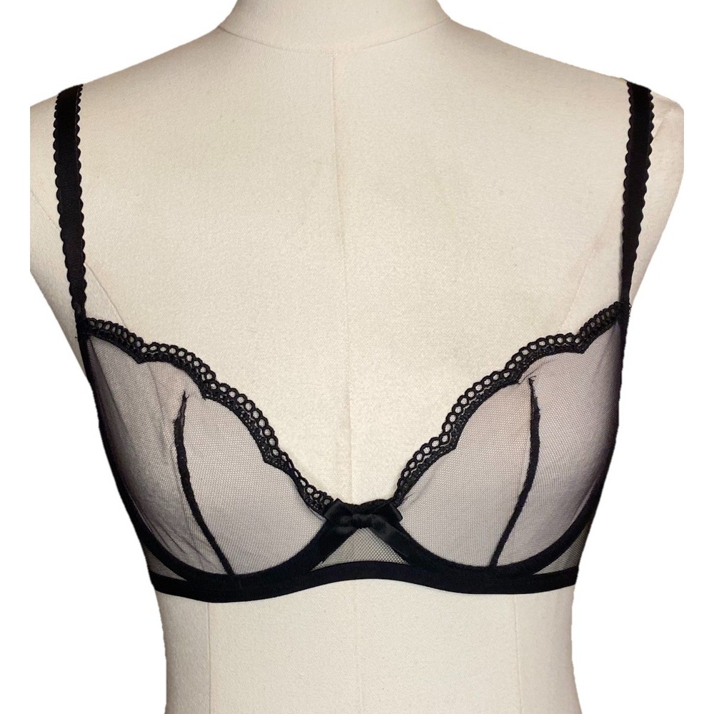 Agent Provocateur Bra 36 A Black Sheer Sexy Bra Underwire